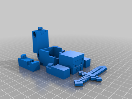 Minecraft steve figure giocattolo 3d print model - Mito3D