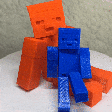 Minecraft Steve esneme esnek Sanat oyuncak mafsallı kıpır print in place Yazdır yer 3d print model - Mito3D
