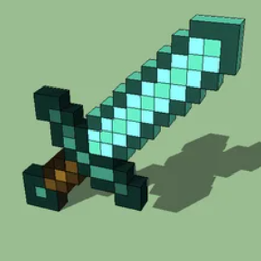 minecraft sword 3D print model - Mito3D