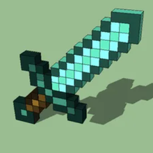 Minecraft kılıç 3d print model - Mito3D