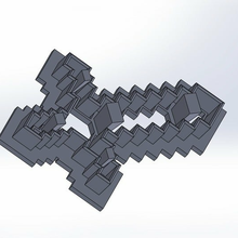 Minecraft espada biscoito cortador Cortador cozinha_dining 3d print model - Mito3D
