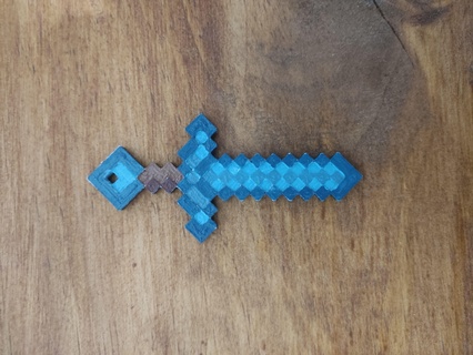 minecraft sword - keychain game video videogame 3d print model - Mito3D