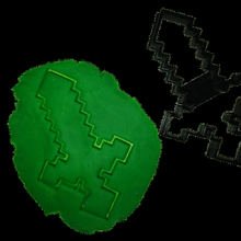 Minecraft kılıç kurabiye kesici kesiciler kalkan hançer bıçak ağzı 3d print model - Mito3D