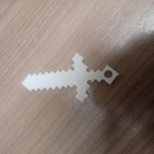 minecraft espada llavero de varios anillo claves 3d print model - Mito3D