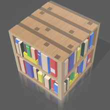 Minecraft table bibliothèques 3d print model - Mito3D