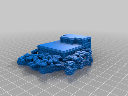 minecraft tiny mansion island models 3d print model - Mito3D