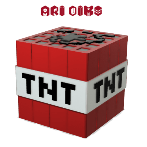 Minecraft tnt boîte jouets art 3D print model - Mito3D