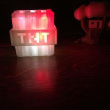 minecraft tnt lámpara de noche casa decoración proyección la 3d print model - Mito3D