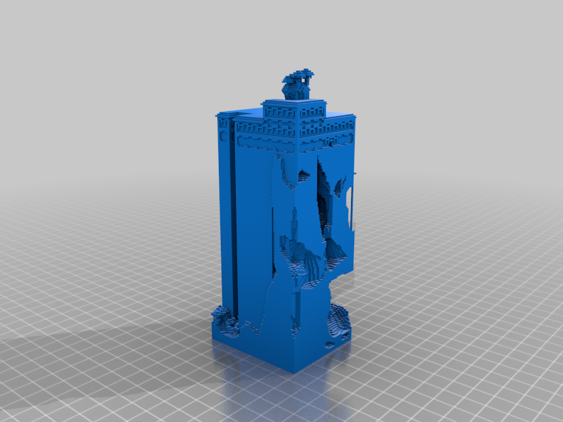 Minecraft torre Aprendendo 3D print model - Mito3D
