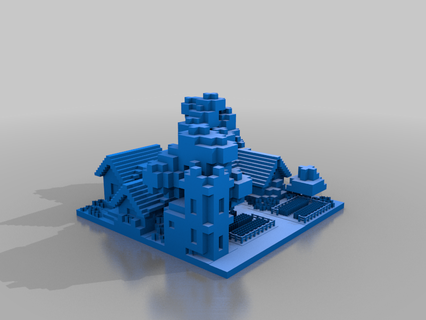 Minecraft villaggio ii Modelli arte 3d print model - Mito3D