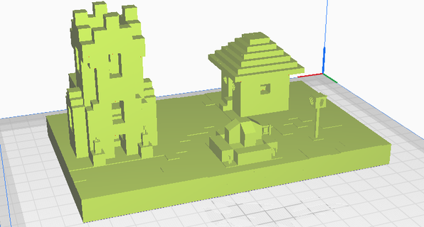 Minecraft villaggio Stampa Casa steve cittadina casa città 3d print model - Mito3D