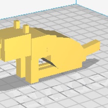 minecraft lupo seduto vari 3d print model - Mito3D
