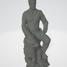 mineiro with shss arte carvão monumento estátua escultura homem miniaturas estatuetas 3d print model - Mito3D