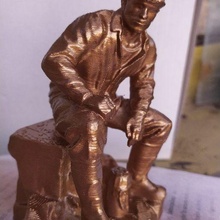 miner whith shss art coal people monument statue sculpture man miniatures figurines 3d print model - Mito3D