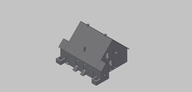 mineurs maison baesball Baesweiler Exploitation minière charbon grube Carl Alexandre exploitation modellbau bâtiments structures architecture 3d print model - Mito3D