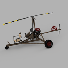 mini copter ruggine chopper elicottero rottame videogiochi 3d print model - Mito3D
