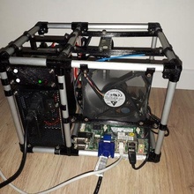 mini-itx nas open frame gadget chassis mini itx pc case server rack 3d print model - Mito3D
