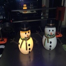 mini-snowman internal light decor 3d print model - Mito3D