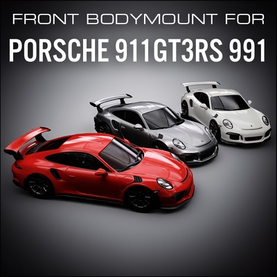 mini z corpo montare porsche 911 gt3 rs genere 991 gioco miniz kyosho bodymount autoscale autoscalestudio 3d print model - Mito3D