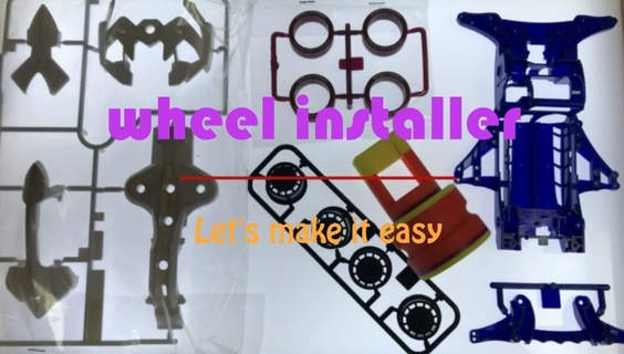 mini 4w car wheel installer tamiya 3d print model - Mito3D