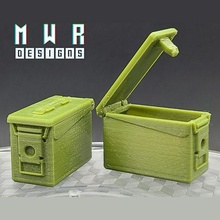 mini cephane Kutu işlevsel Şirin küçük kutu parçalar ölçek rc sandık 1 10 8 3d print model - Mito3D