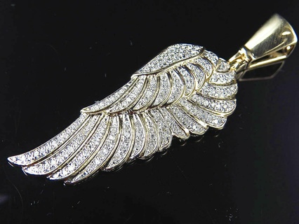 mini angel feather wing diamond pendant Jewelry antique luxury rapper hiphop jewelry necklace gemstone elegant celebrity style jewellery bling gem urban custom vintage 3d print model - Mito3D