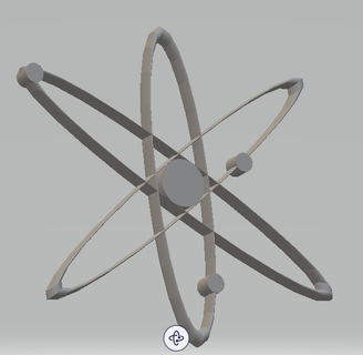 mini atomo 3d gioielleria portachiavi loghi distintivi spille pendente 3d print model - Mito3D
