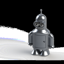 mini bükücü futurama Şirin minyatür klasik komik robot sıra oyuncak oyuncaklar Sanat 3d print model - Mito3D