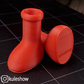 mini vermelho chuteiras impressão colocar brinquedo amar astroboy dedos bota bigredboots mschf sapatos 3d print model - Mito3D