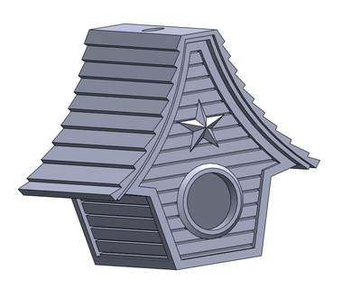 mini birdhouse ornament 3d print model - Mito3D