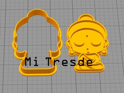 mini buddha meditating cutting buddhism religion praying cutter gautana 3d print model - Mito3D