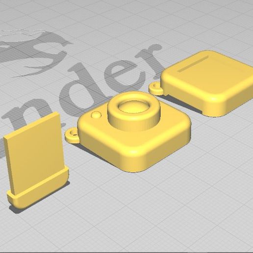mini kamera anahtarlık Sanat 3D print model - Mito3D