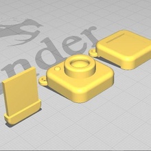 Mini Kamera Schlüsselbund Kunst 3d print model - Mito3D