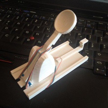 mini catapulta mecanismo de gatilho jogo mecânico brinquedos atirar faixa borracha balística 3d print model - Mito3D
