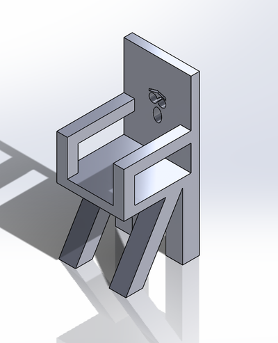 mini stuhl unterstützung 3d print model - Mito3D