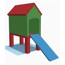 mini chicken coop architecture animal pen doll accessories farm animals toy barn 3d print model - Mito3D