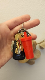 mini coffee plain tumbler keychain capsule starbucks pendant charm cup stash stl 3d print model - Mito3D