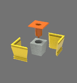 mini concreto Panela mofo 2 geométrico cimento específico vaso flores gesso 3d print model - Mito3D