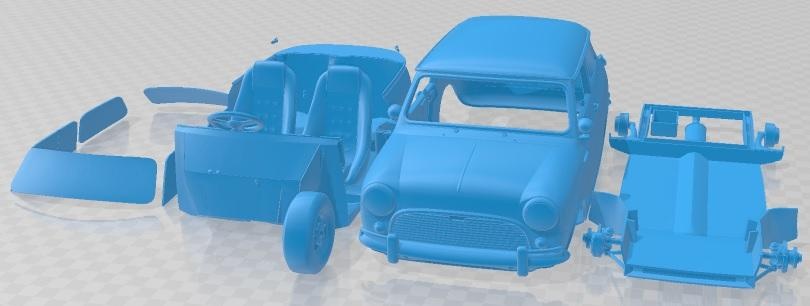 Mini Cooper hacken druckbar Wagen Slot scalextric tamiya rc miniz Hobby Mikro 3d print model - Mito3D