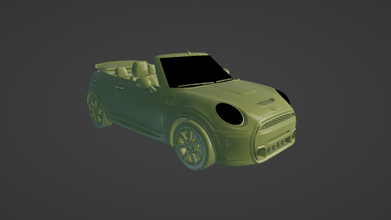 mini cooper convertible 3d printing automotive miniature car model scale design rapid prototyping enthusiast small british luxury sports 3d print model - Mito3D