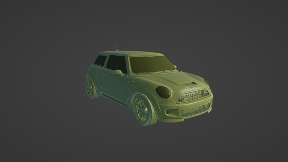 mini Cooper Süper kısa küçük Kent 4seat stl obj Yazdır oyuncak düşük poli sanat 3d print model - Mito3D