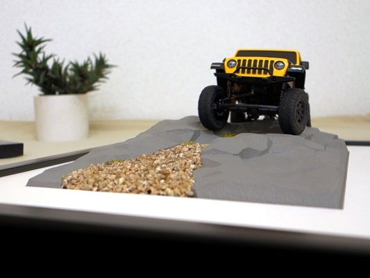 mini crawler roccia facce diorama assiale fcx24 kyosho z4x4 miniz 4x4 radio controllo rc scx24 r c veicoli 3d print model - Mito3D