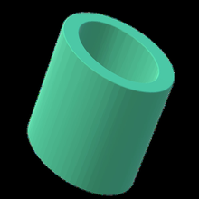 mini cylindrical ellipse flowerpot m04 pot decoration 3d print model - Mito3D