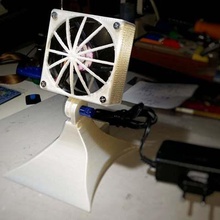 mini escritorio, ventilador de la herramienta electrónica el escritorio aire 3d print model - Mito3D