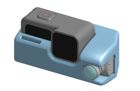 mini drak gopro eroe 10 analogico fpv Camera ritewing montare 3d print model - Mito3D