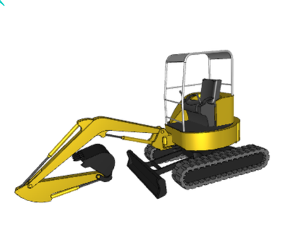 mini excavator toy gift collection construction 3d print model - Mito3D