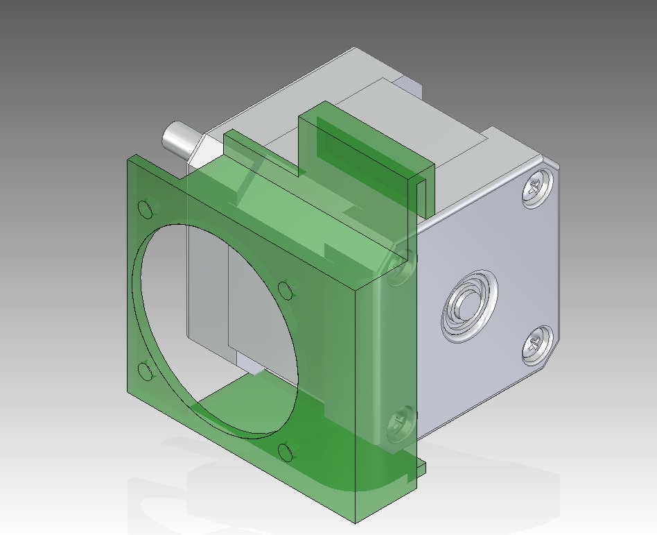 mini fan mod pla afinia pp3dp stepper cooler motor tiertime 3d printer parts 3D print model - Mito3D