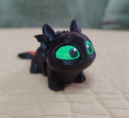 mini flexi articuler édenté soutien libre art dragon dragons mignonne décor impression conception no facile to kawaii disney train httyd 3d print model - Mito3D