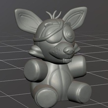 mini foxy peluche fnaf notti Freddy's 3d print model - Mito3D