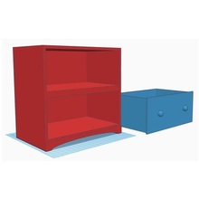 mini furniture drawer dresser architecture doll 18 inch accessories keepsake storage small unit 3d print model - Mito3D